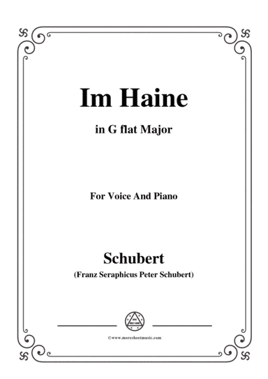 Schubert-Im Haine,Op.56 No.3,in G flat Major,for Voice&Piano (arr. MSM)