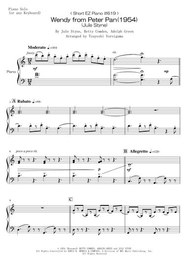 Wendy (arr. Tsuyoshi Yoroiguma)