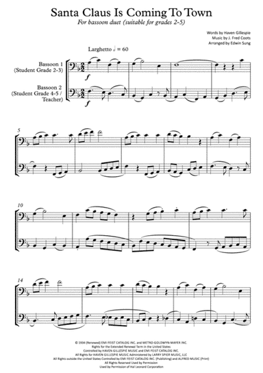 Santa Claus Is Comin' To Town (arr. Edwin Sung)