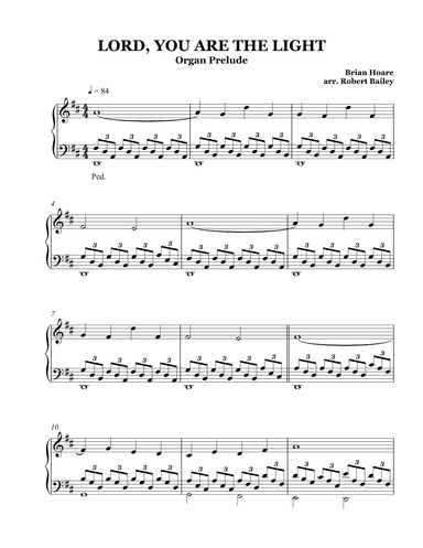 LORD, YOU ARE THE LIGHT (arr. Robert Bailey)