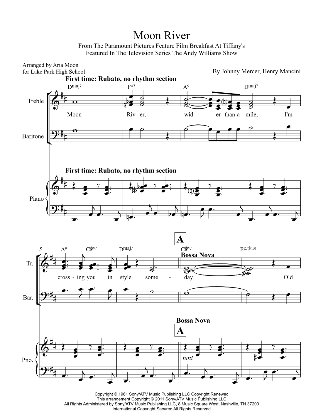Moon River (arr. Aria Moon)