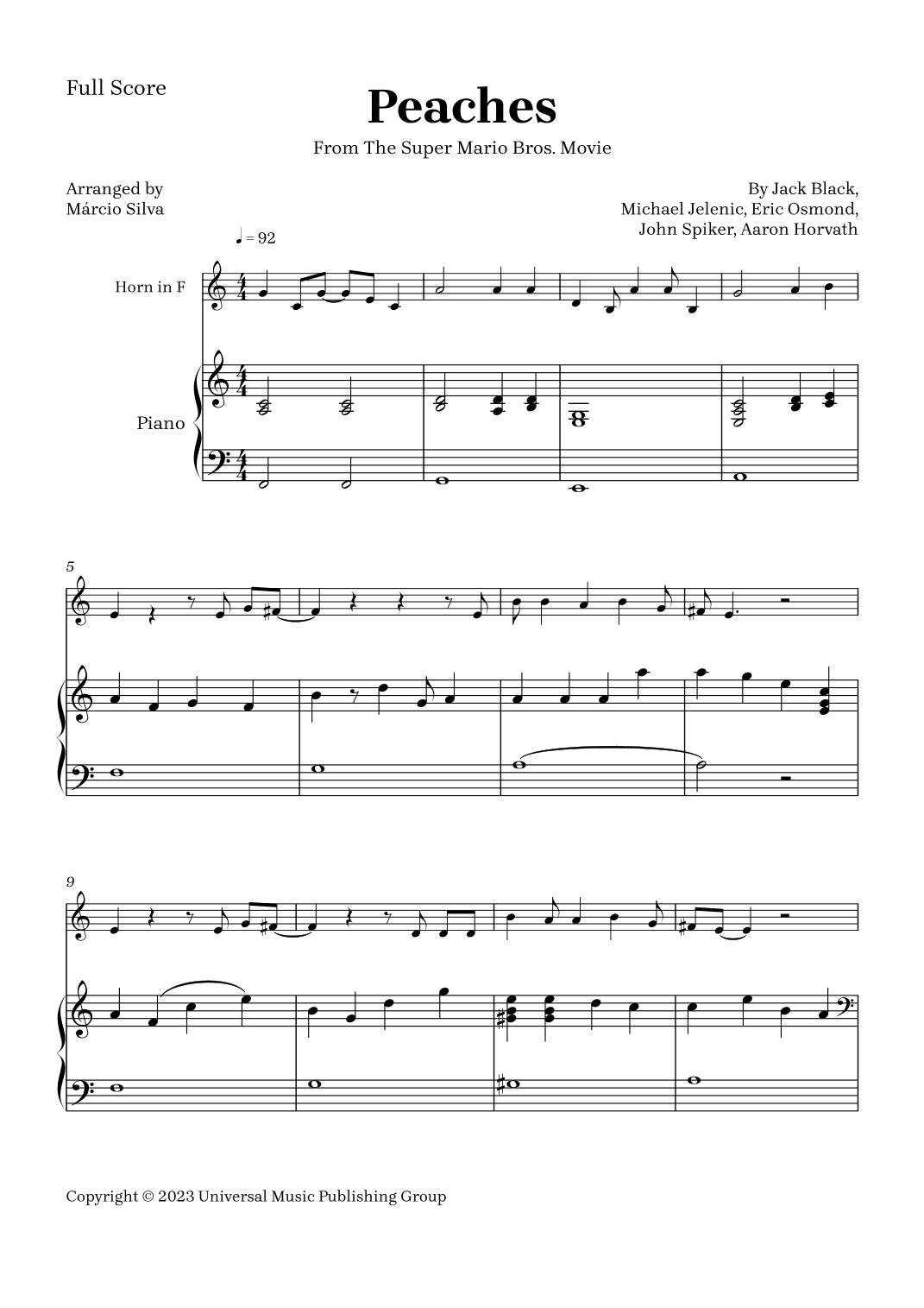 Peaches (arr. Márcio Silva)