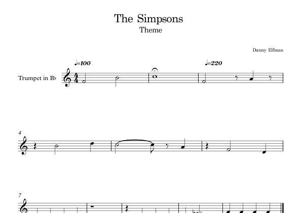 Theme From The Simpsons (arr. E.P)