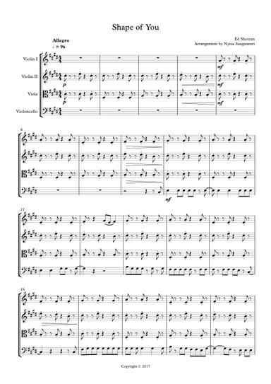 Shape Of You (arr. Nyssa Sanguansri)