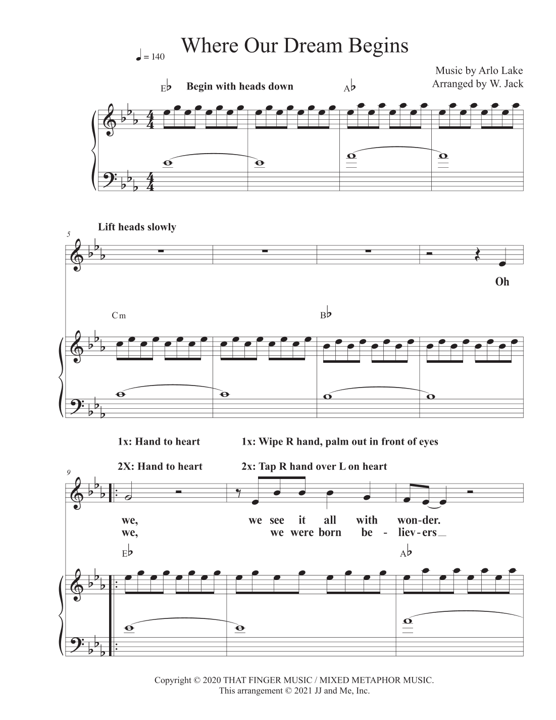 Where Our Dreams Begin (arr. W. Jack)
