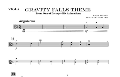 Gravity Falls (main Theme) - Score Only (arr. Mason Sawyer)