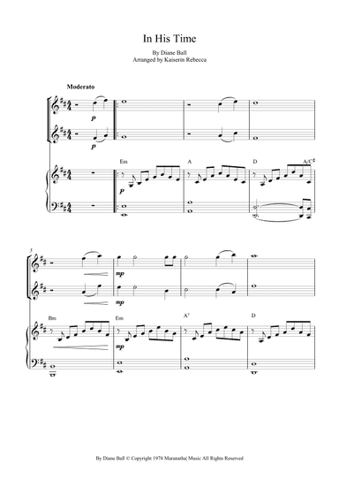 In His Time (arr. Kaiserin Rebecca)