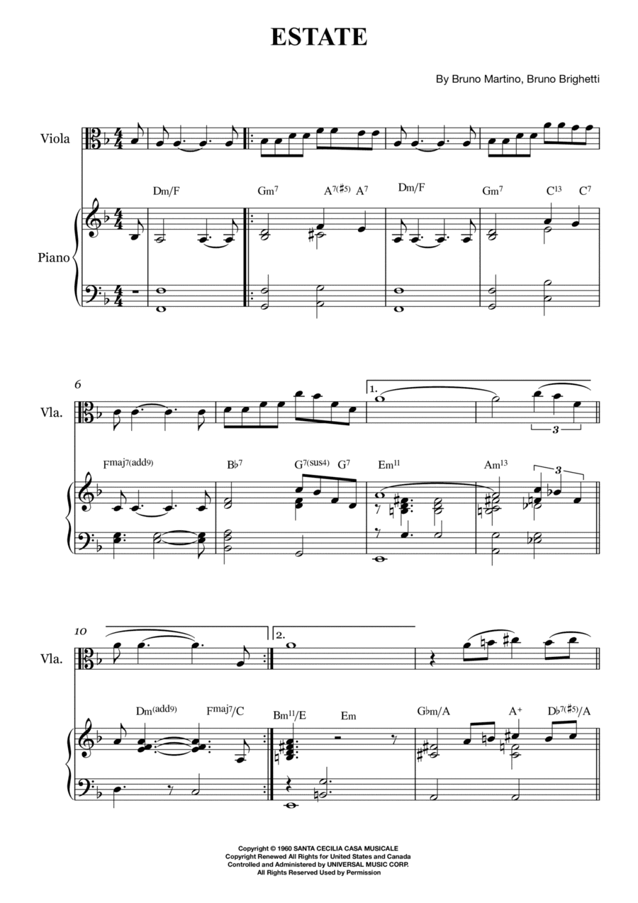Estate (arr. Karen Gueiros)