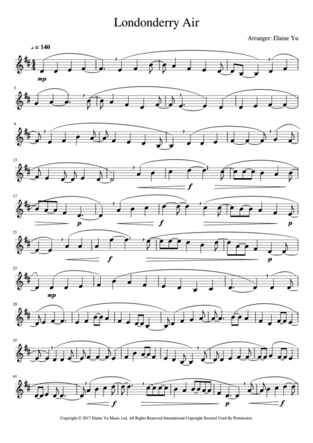Londonderry Air (arr. Elaine Yu)