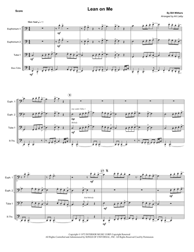 Lean On Me (arr. Art Leiby)