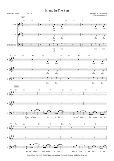 Island In The Sun (arr. Dan Bennett)
