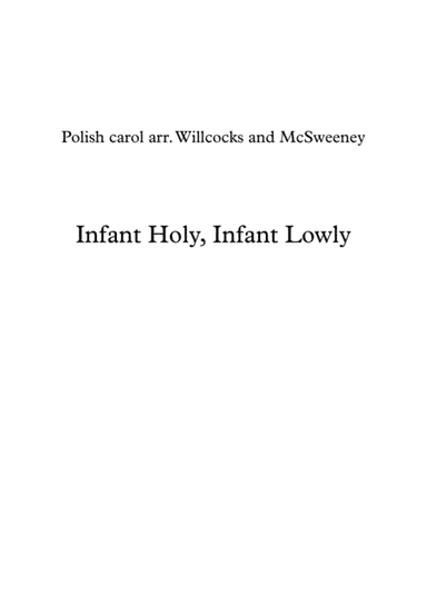 Infant Holy, Infant Lowly - Clarinet solo (arr. Stuart McSweeney)