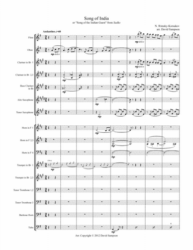 Song of India (arr. David Sampson)