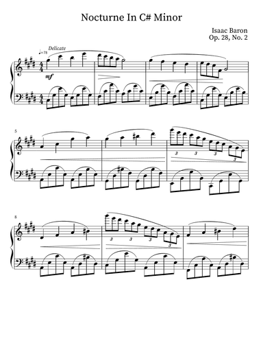 Nocturne in C# Minor. Op. 28, No. 2