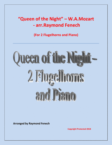 Queen of the Night - From the Magic Flute - 2 Flugelhorns and Piano (arr. Raymond Fenech)