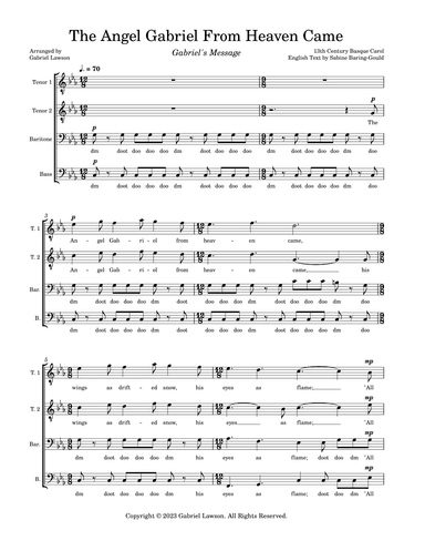 The Angel Gabriel From Heaven Came (Gabriel's Message) (arr. Gabriel Lawson)