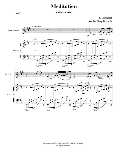 Meditation from Thais (arr. Gary Bricault)