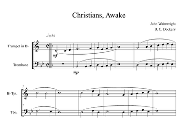 Christians Awake (Trumpet and Trombone Duet) (arr. B. C. Dockery)