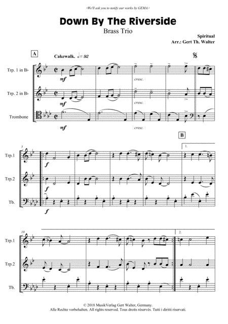 Down By The Riverside (arr. Gert Th. Walter)