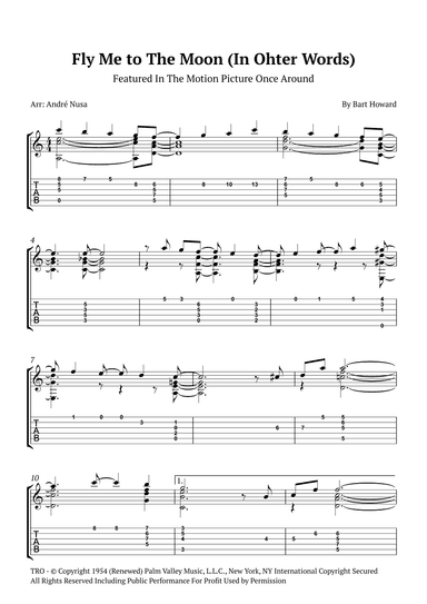 Fly Me To The Moon (in Other Words) (arr. André Nusa)