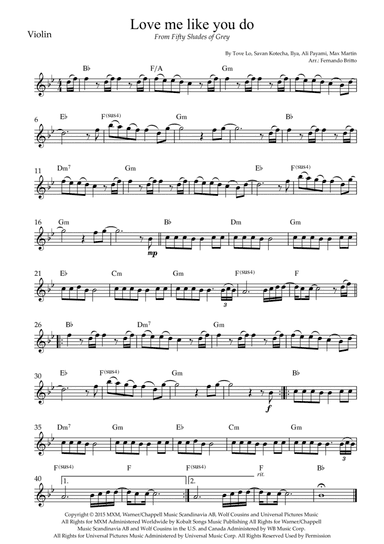 Love Me Like You Do (arr. Fernando Britto)
