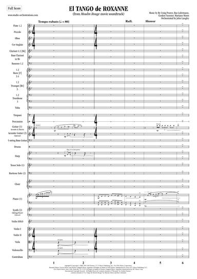 El Tango De Roxanne (arr. John Langley / Studio Orchestrations)