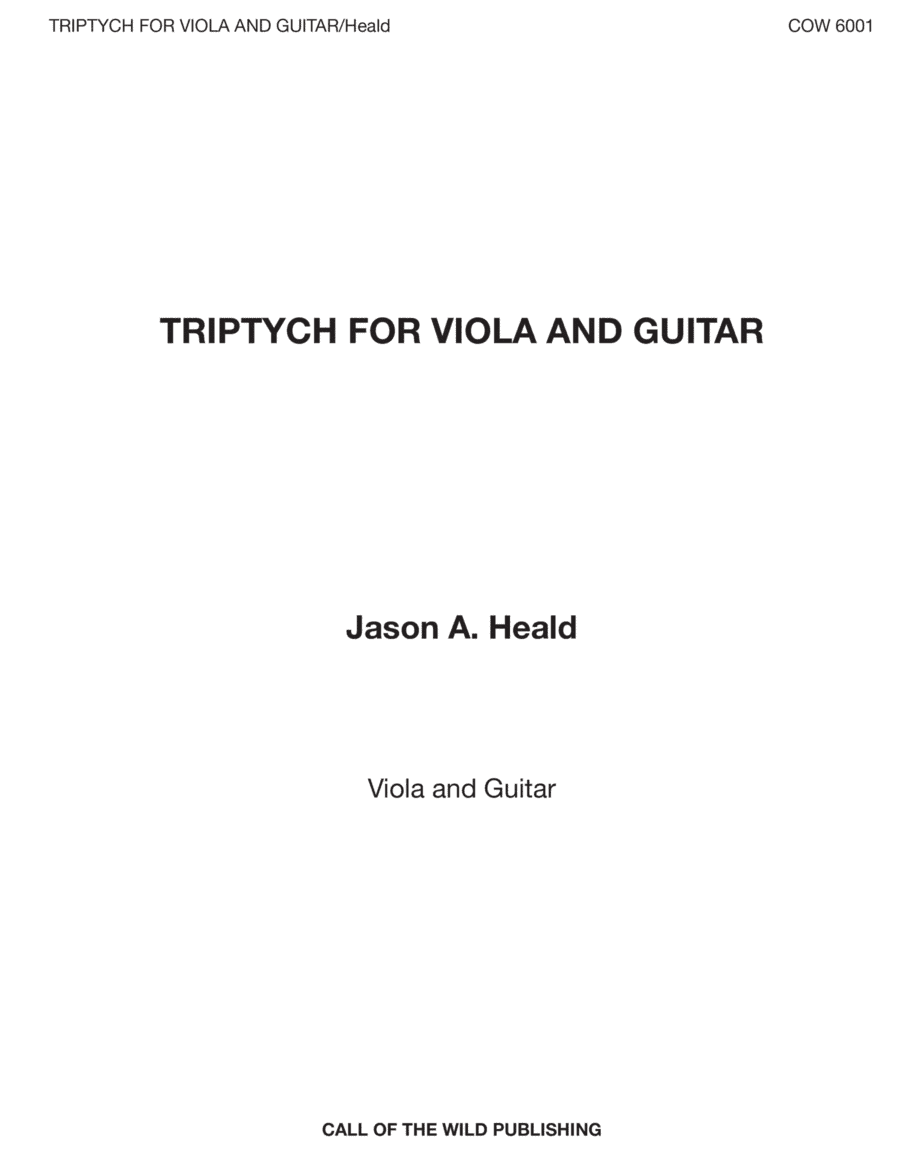 Triptych for viola and guitar