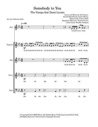 Somebody To You (arr. Catherine Kim)