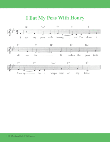 I Eat My Peas With Honey (arr. Hal Wright)