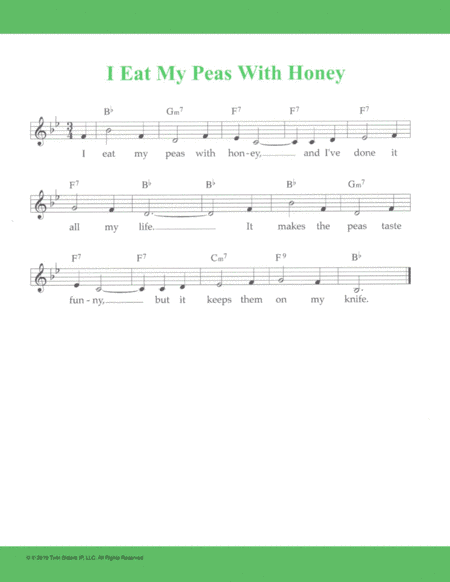 I Eat My Peas With Honey (arr. Hal Wright)