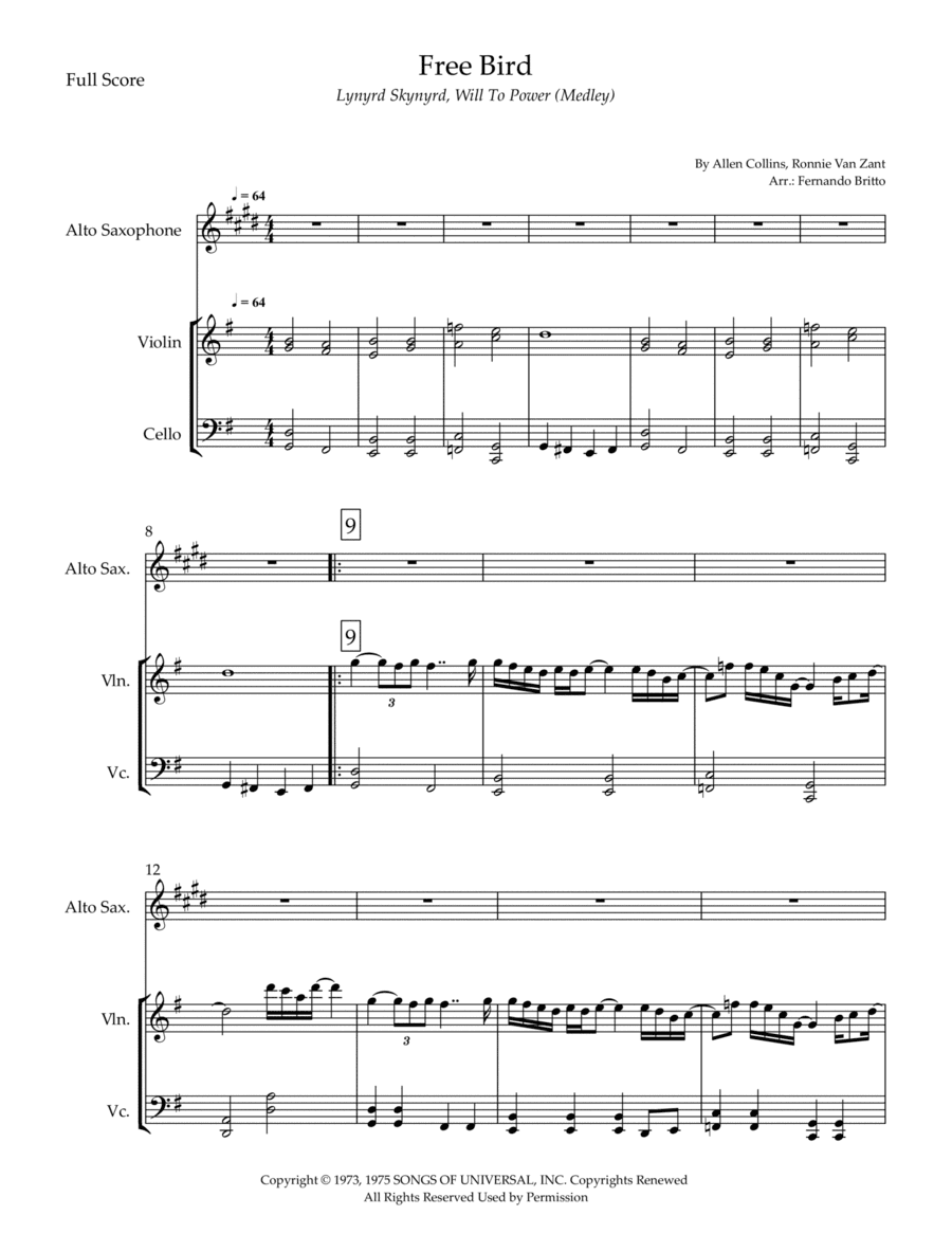 Free Bird (arr. Fernando Britto)