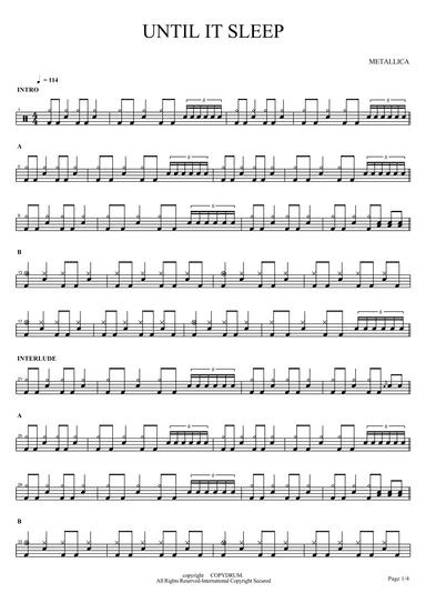 Until It Sleeps (arr. COPYDRUM)