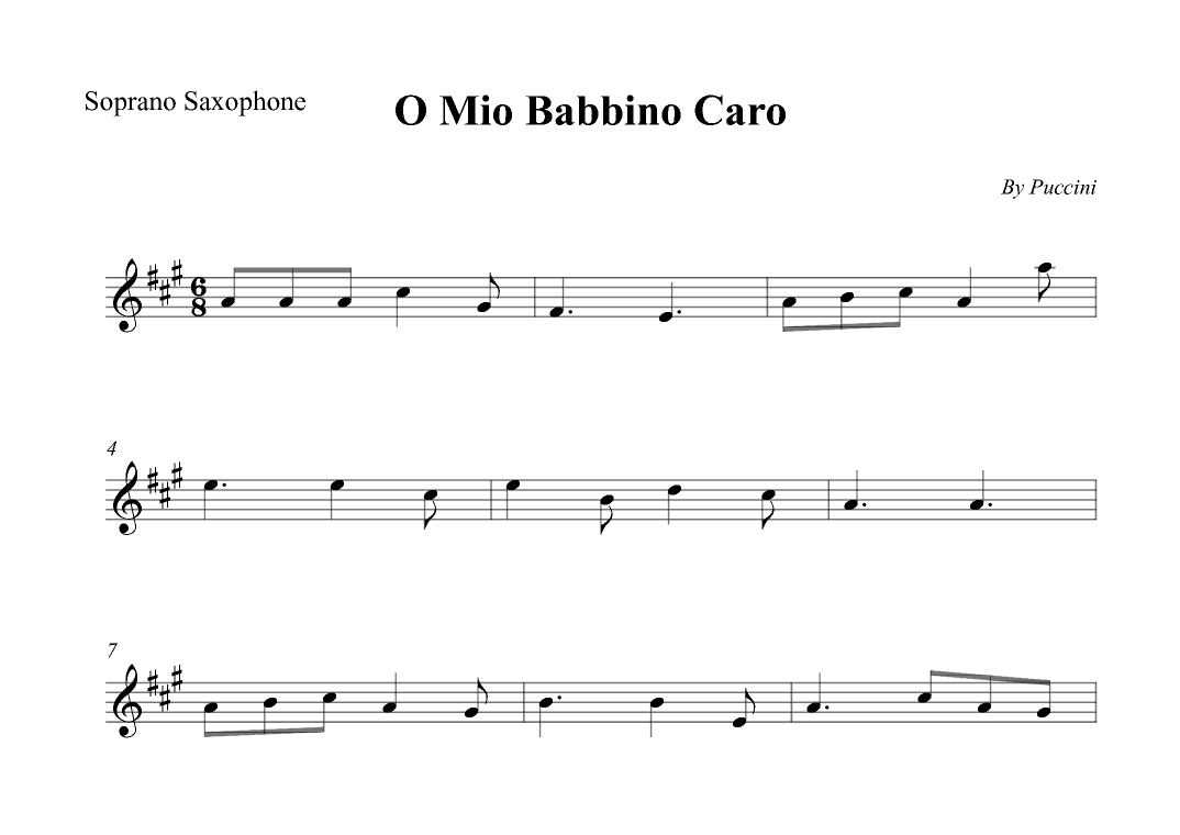O Mio Babbino Caro (arr. Wesley S. SIlva)