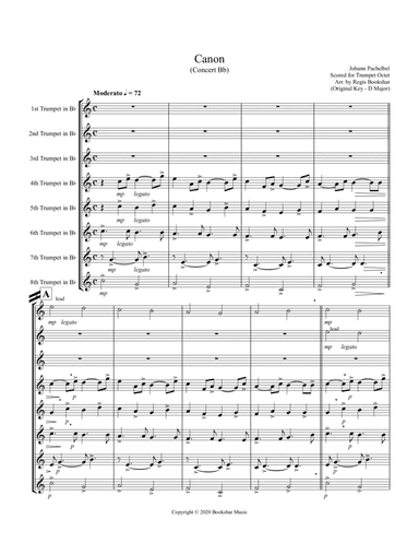 Canon (Pachelbel) (Bb) (Trumpet Octet) (arr. Regis Bookshar)