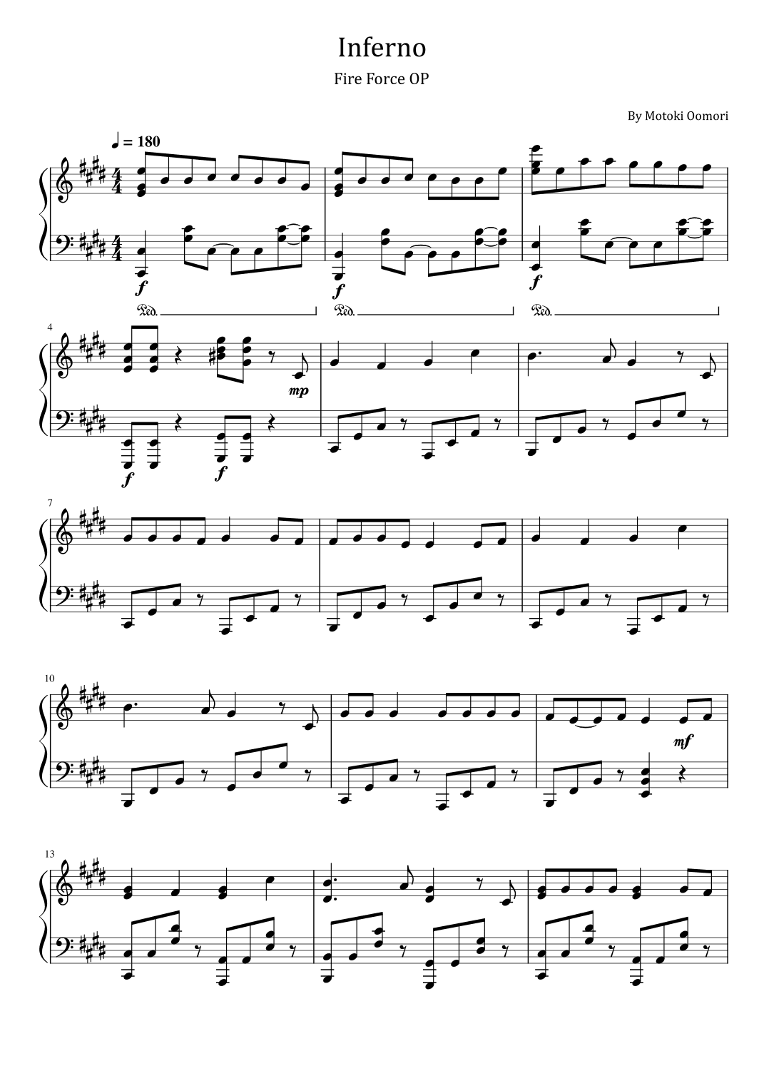 Inferno (arr. poon)