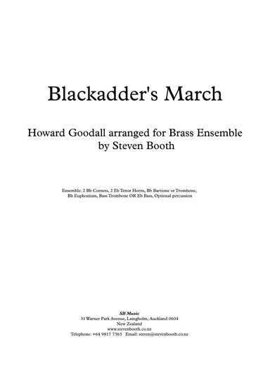 Blackadder Theme (arr. Steven Booth)