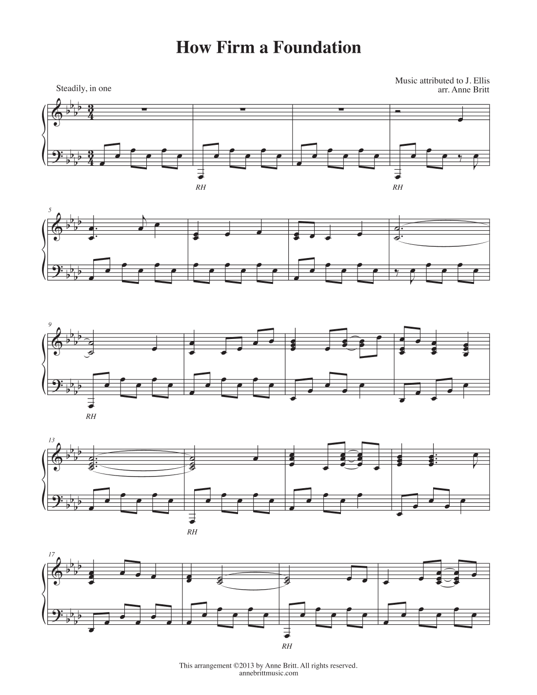 How Firm a Foundation (arr. Anne Britt)