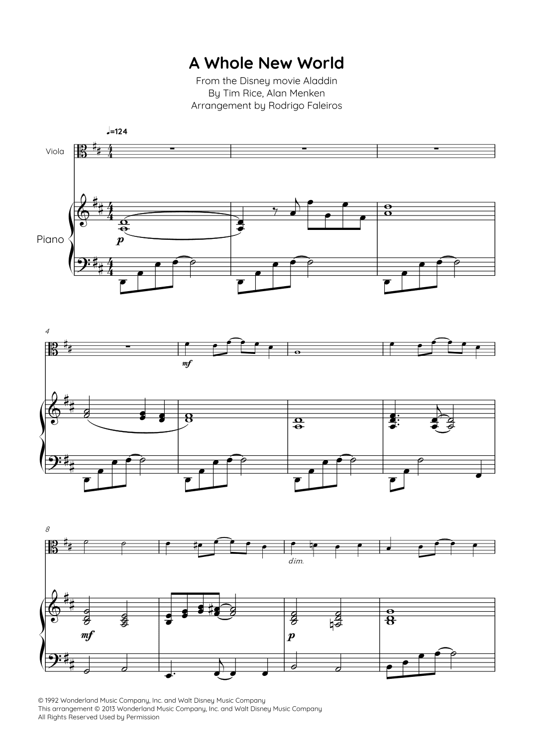 A Whole New World (arr. Rodrigo Faleiros)