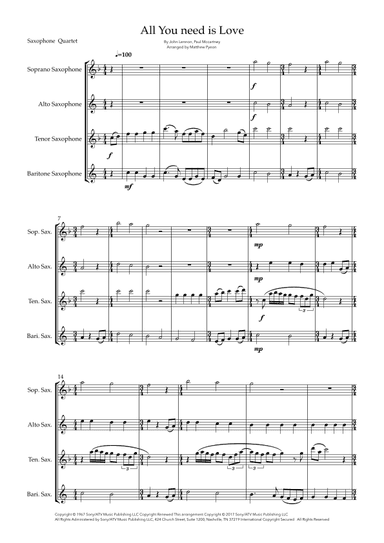 All You Need Is Love (arr. Matthew pyeon)