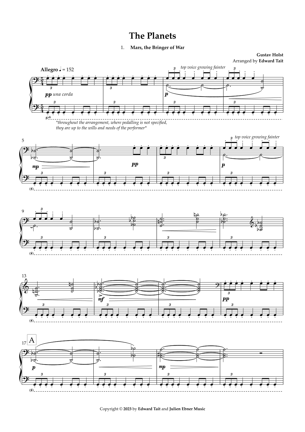 The Planets (Op. 21) (arr. Edward Tait)