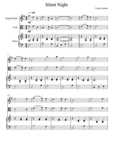 Franz Gruber - Silent Night (English Horn and Viola Duet) (arr. André Laitano)