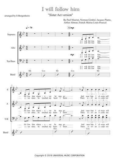 I Will Follow Him (you) (arr. Susanne Bergenheim)