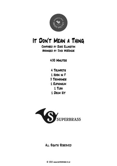 It Don't Mean A Thing (If It Ain't Got That Swing) (arr. Jock McKenzie)