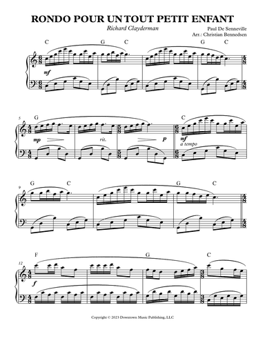Rondo Pour Un Tout Petit Enfant (arr. Christian Bennedsen)