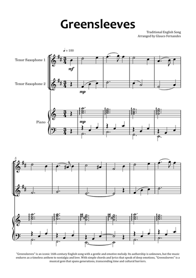 Greensleeves (arr. Glauco Fernandes)