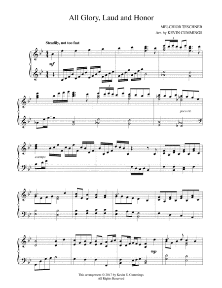 All Glory Laud and Honor (arr. Kevin Cummings)