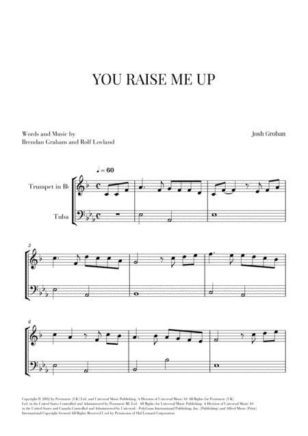 You Raise Me Up (arr. Cadenza Editions)