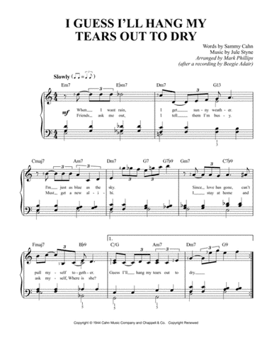 I Guess I'll Hang My Tears Out To Dry (arr. Mark Phillips)