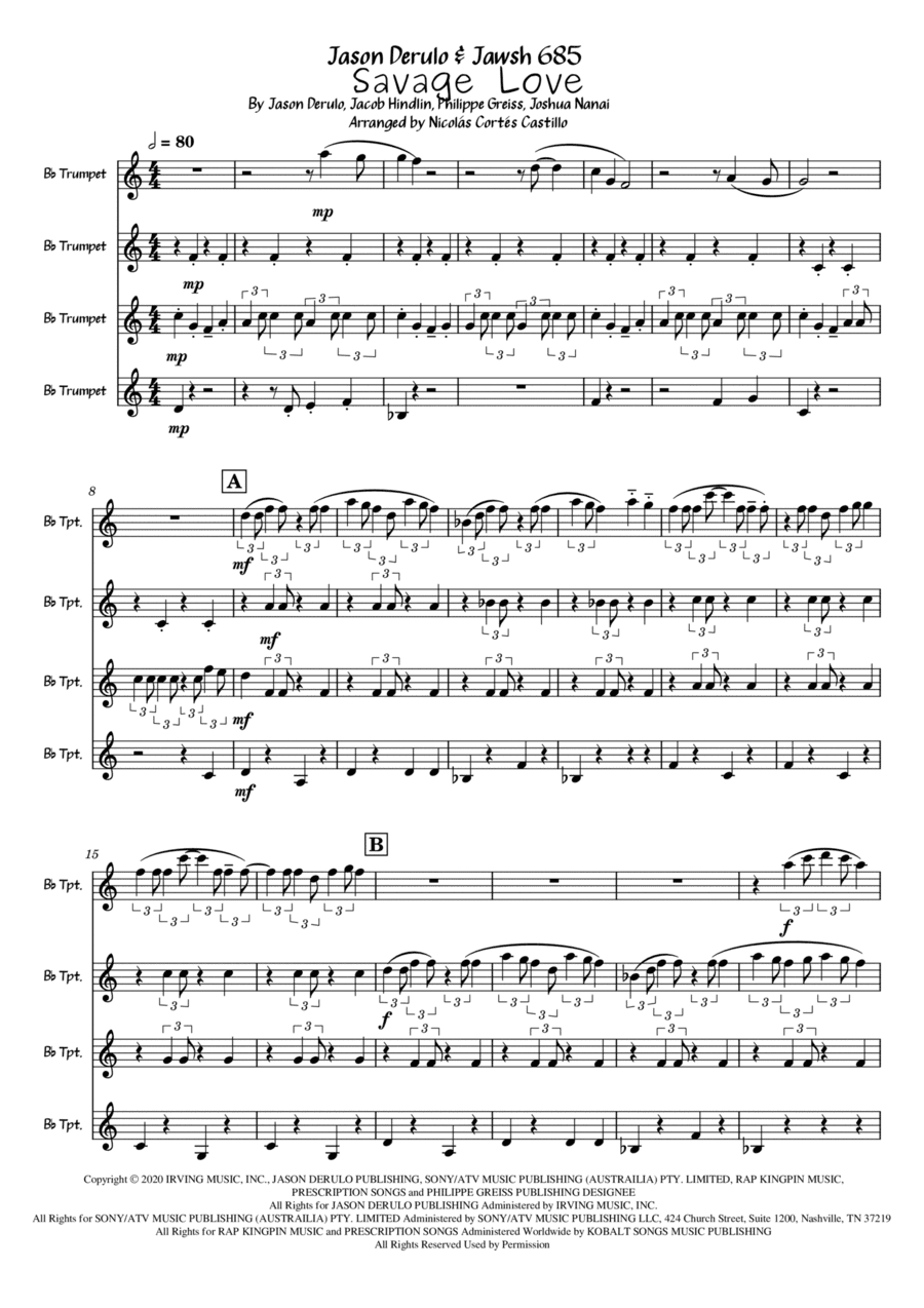 Savage Love (arr. Nicolás Cortés Castillo)