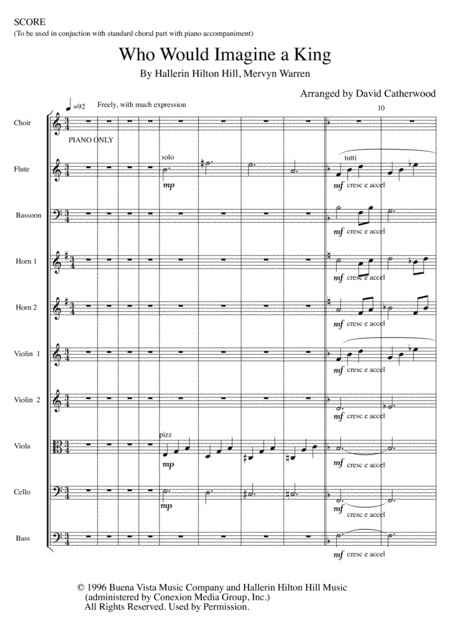 Who Would Imagine A King (arr. David Catherwood)